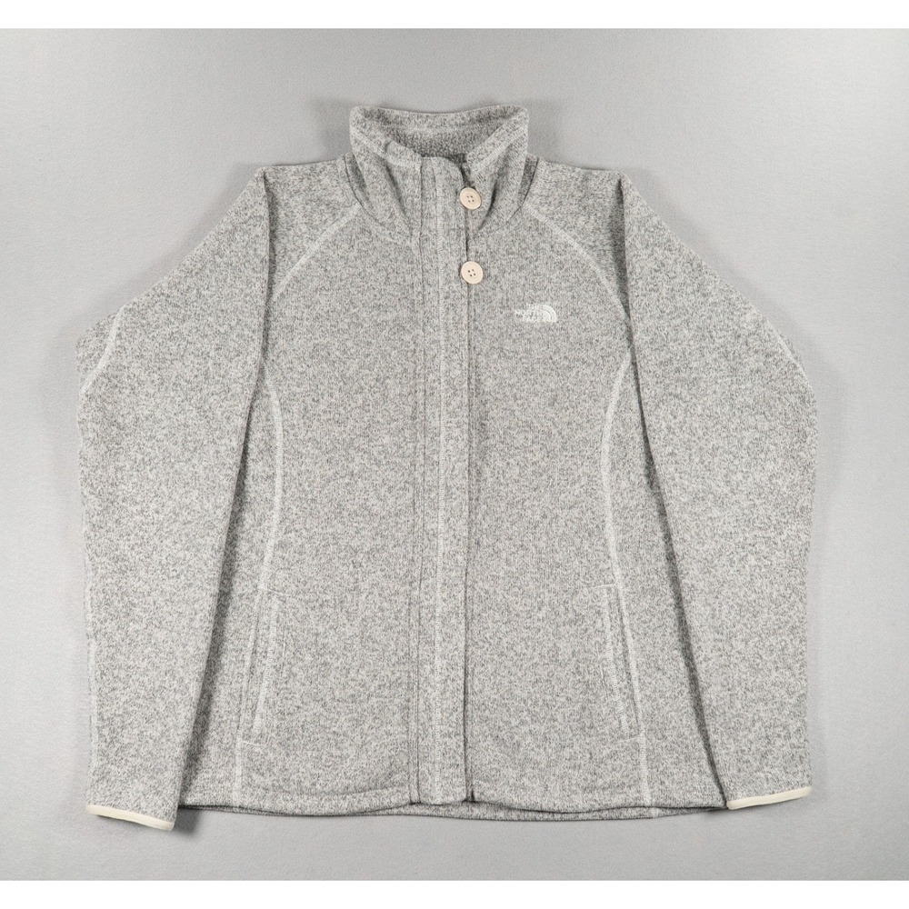 The North Face Crescent Sunset Full Zip Fleece Jacket‎ Grey Heather Womens L